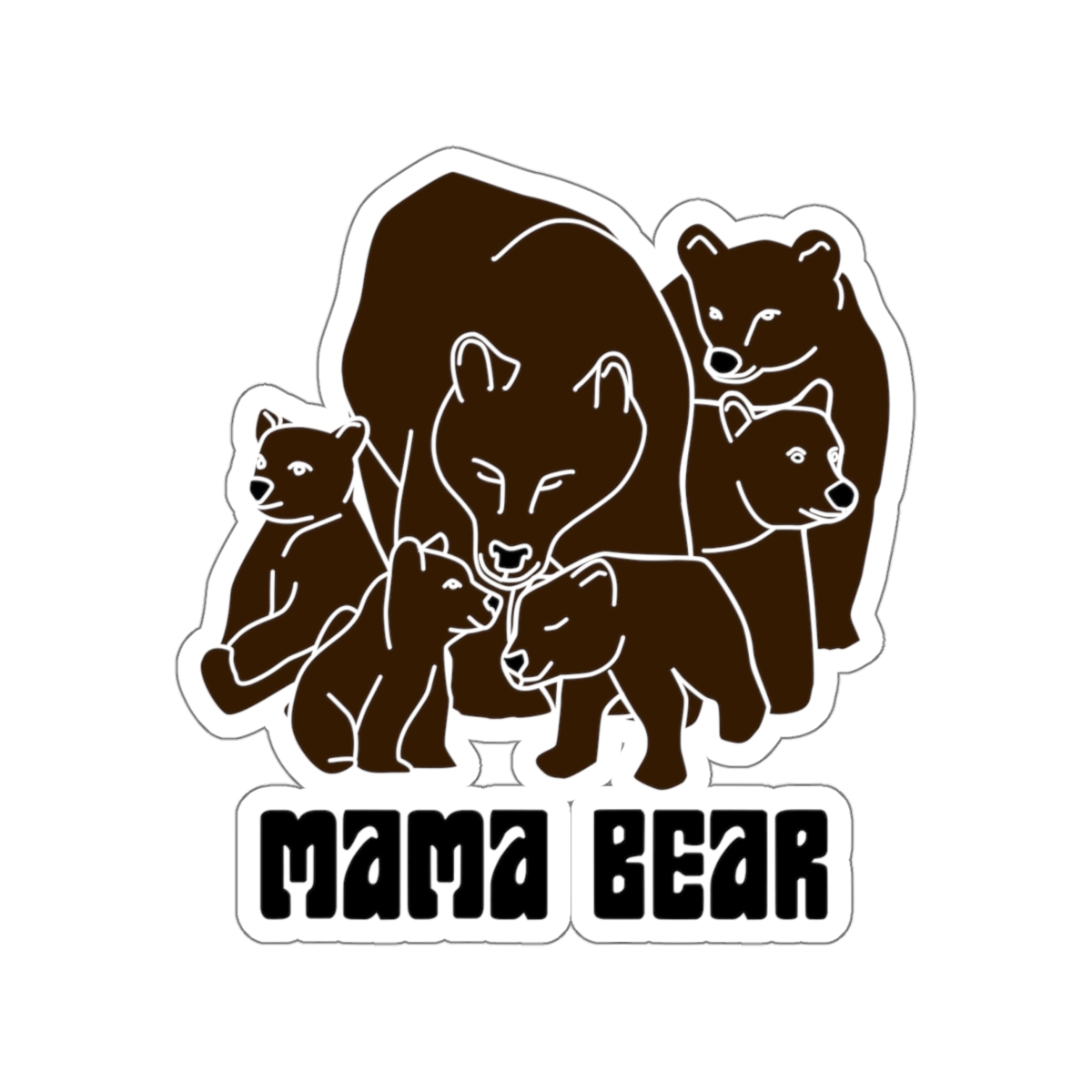 Mama Bear and Cubs Sticker for Sale by Erin0987