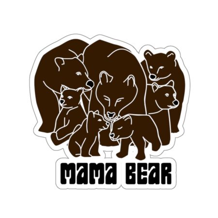 Mama Bear 6 Cubs Sticker (Waterproof)