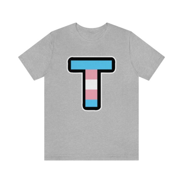 Big Transgender T from LGBTQIA (Pride Flag Colors) Tshirt