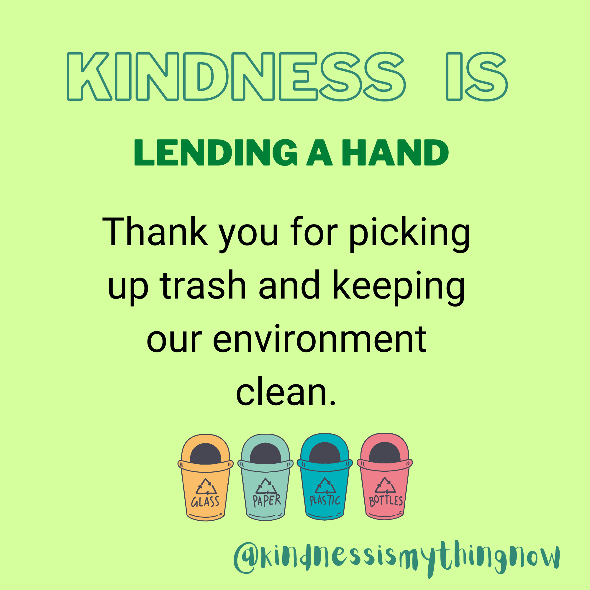 Kindness is lending a hand.