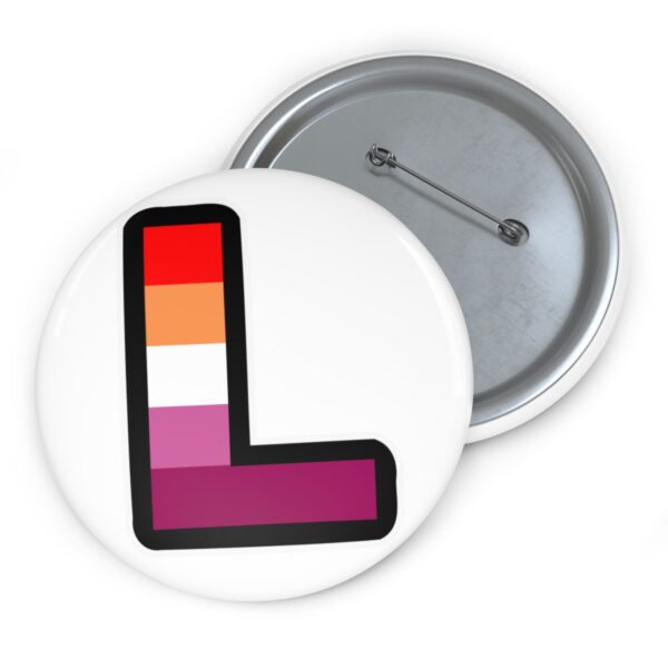 Big Lesbian L from LGBTQIA Pin Button