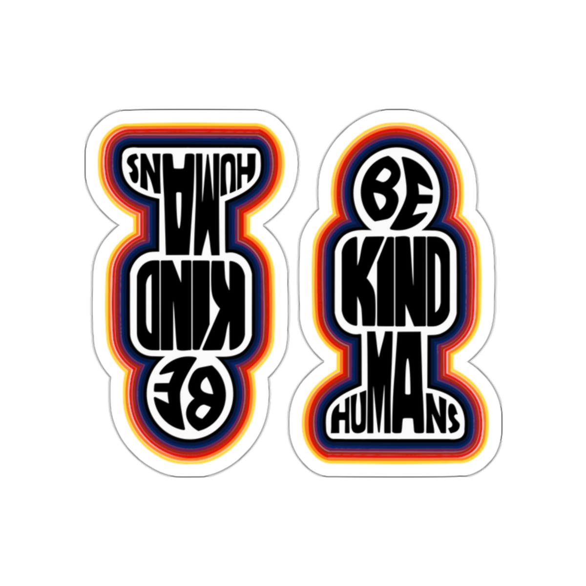 Be Kind Humans Sticker (bright) (Waterproof)